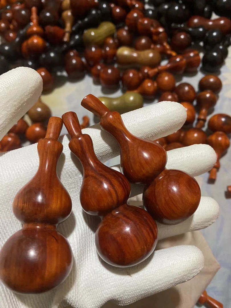 紫檀葫芦福禄摆件手把件高度7.5直径2.8