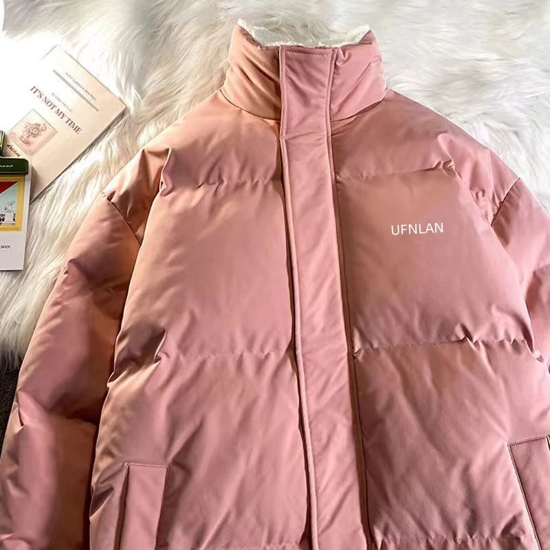 全新未使用  冬季粉色棉服