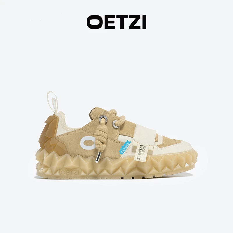 OETZI冰人奥兹女鞋新品翻毛皮低帮休闲鞋冰山果冻丑萌百搭