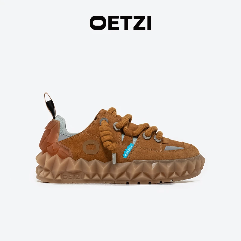 OETZI冰人奥兹新品翻毛皮低帮休闲鞋冰山果冻丑萌小众潮鞋