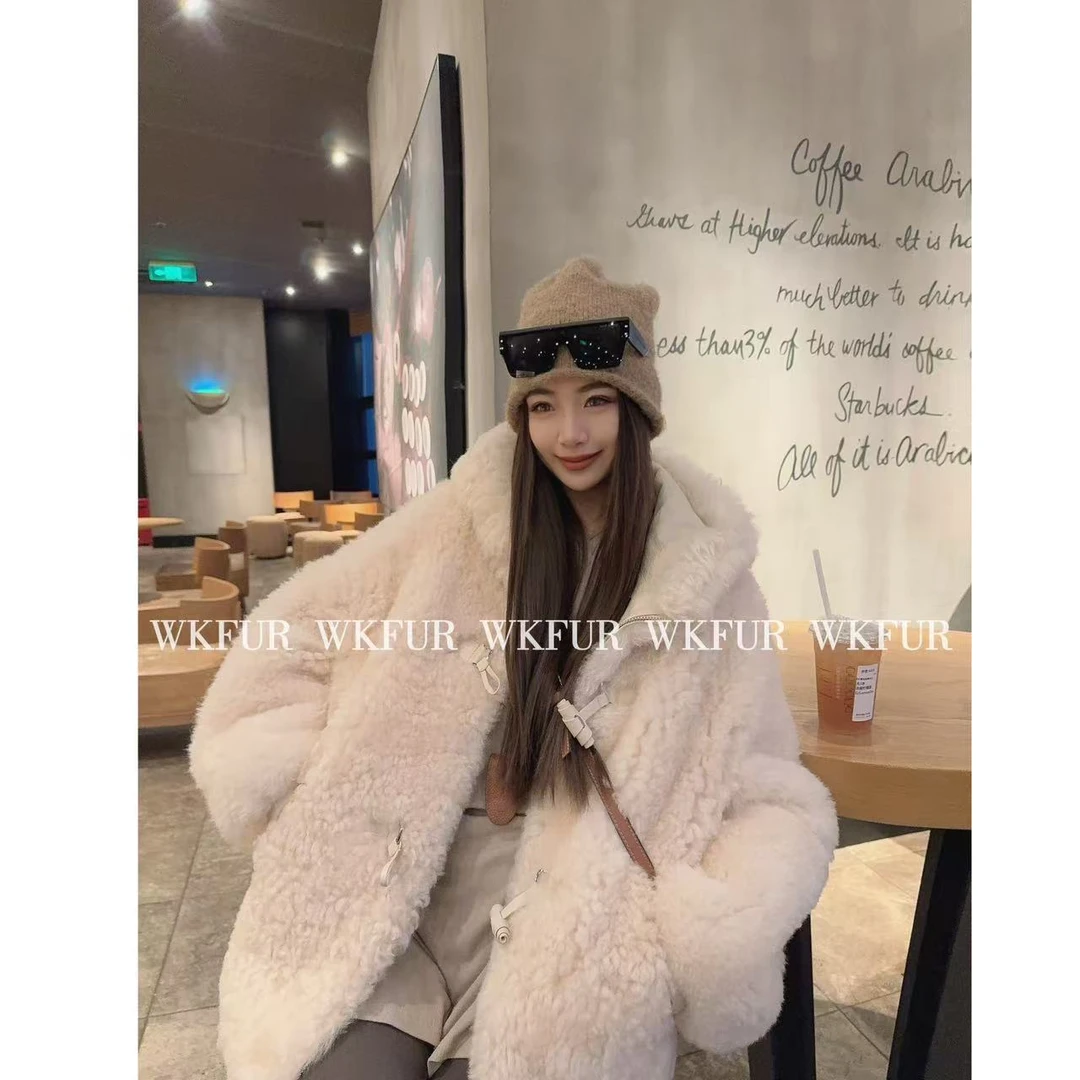 【WK】”小白熊“ 进口托斯卡纳羊皮羊毛皮毛一体皮草外套 K1091
