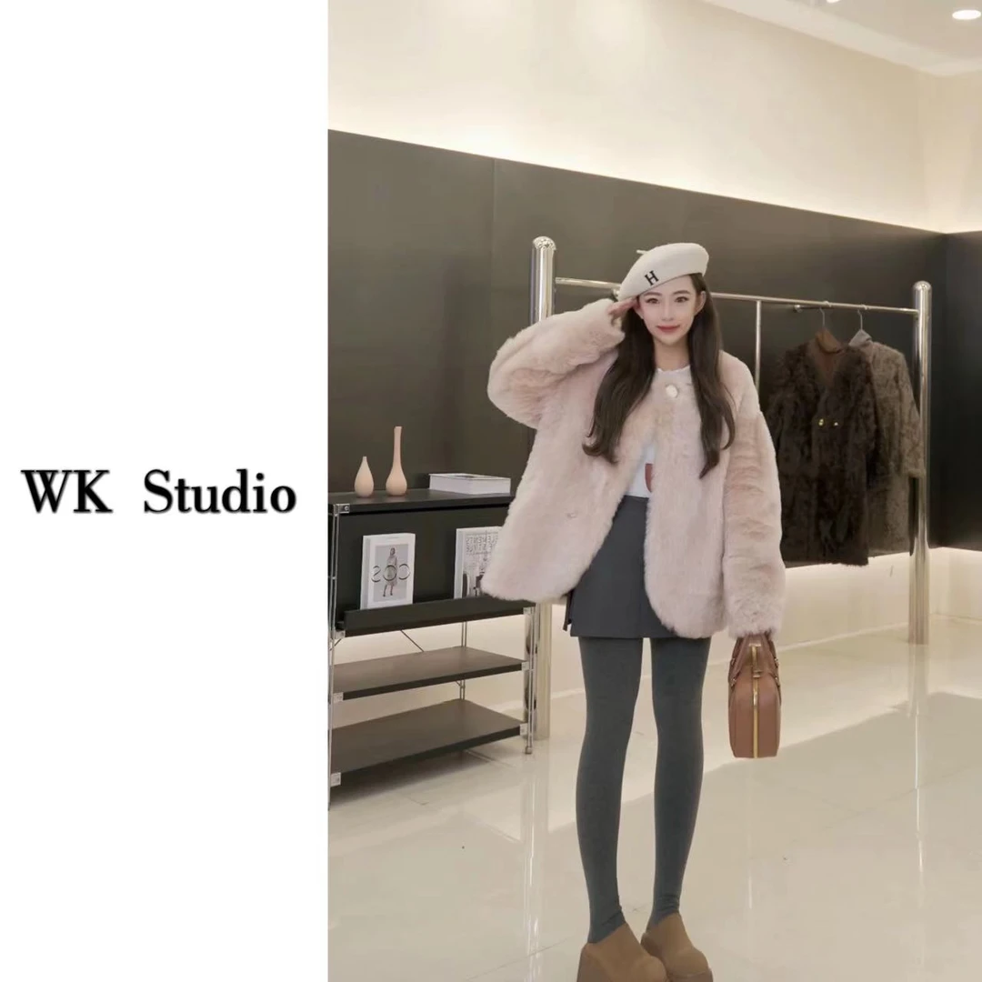 【WK】“心动选择”西班牙进口直毛托斯卡纳羊皮毛一体外套  K0023