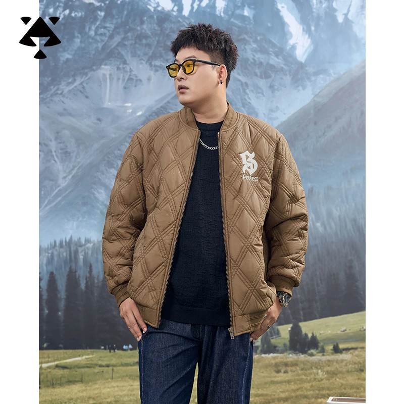 【断码捡漏】森老板大码男装秋冬季保暖外套男士棒球领加大加宽棉服