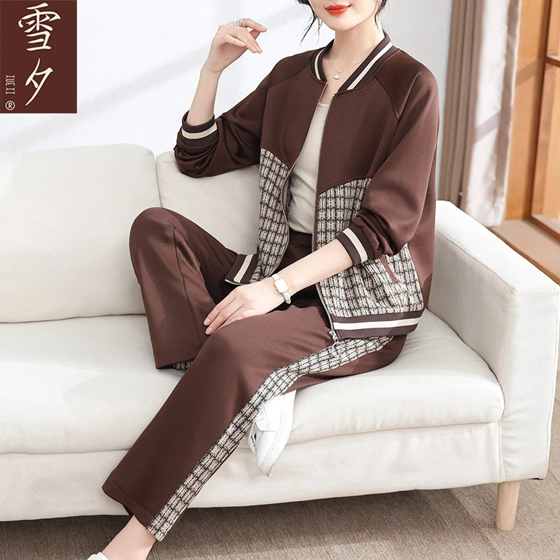 中年妈妈春装外套运动套装女洋气2024新款中老年春秋季休闲两件套