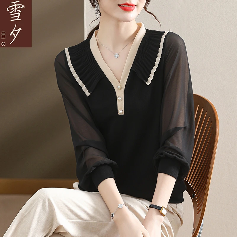 妈妈春装时尚打底小衫洋气中老年女装气质遮肚tT恤50岁中老年夏装