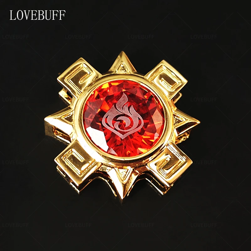 lovebuff原神周边纳塔神之眼挂坠周边七元素神之眼钥匙扣生日礼物