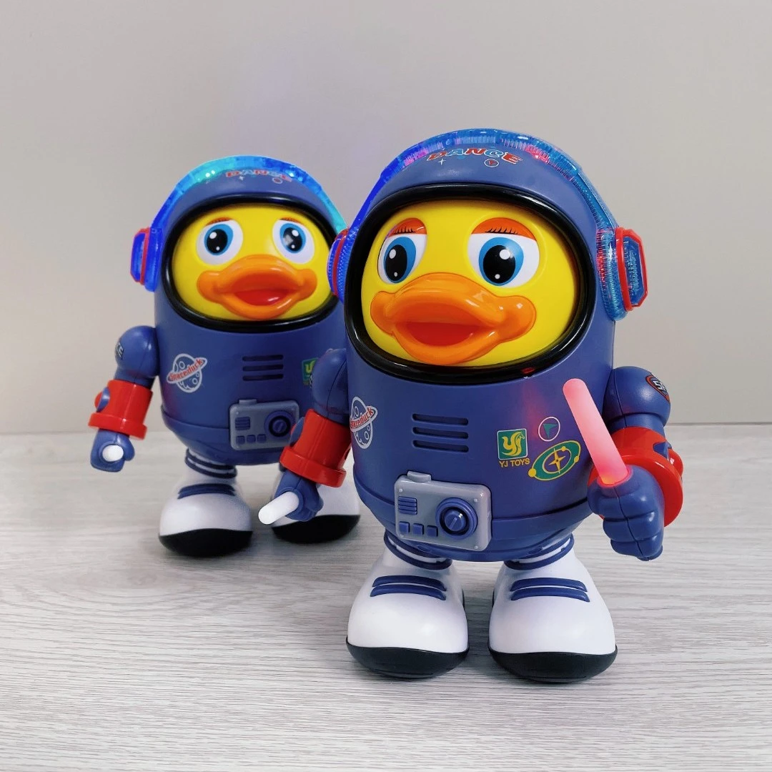 儿童玩具电动跳舞太空鸭0-1一2岁3至6宝宝抬头练习有声会动男女孩