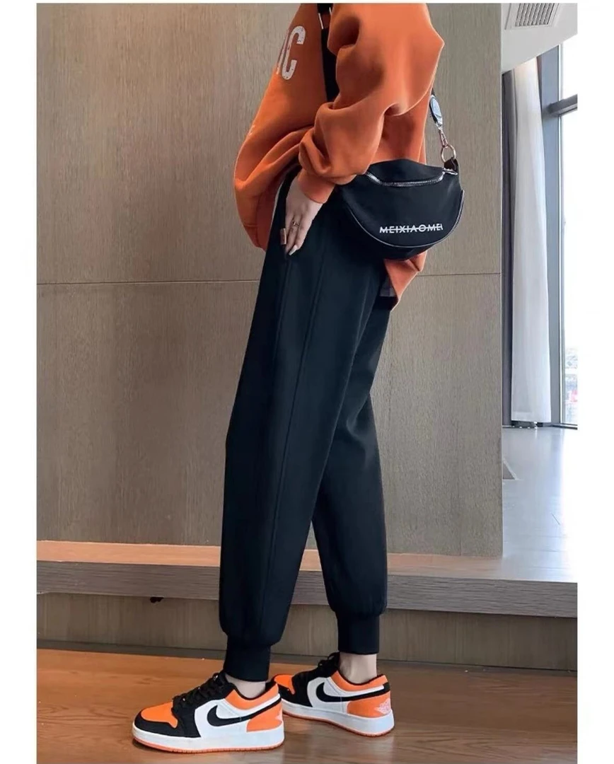 2023秋季新款时尚百搭休闲外穿显瘦运动裤男女同款休闲裤秋冬款