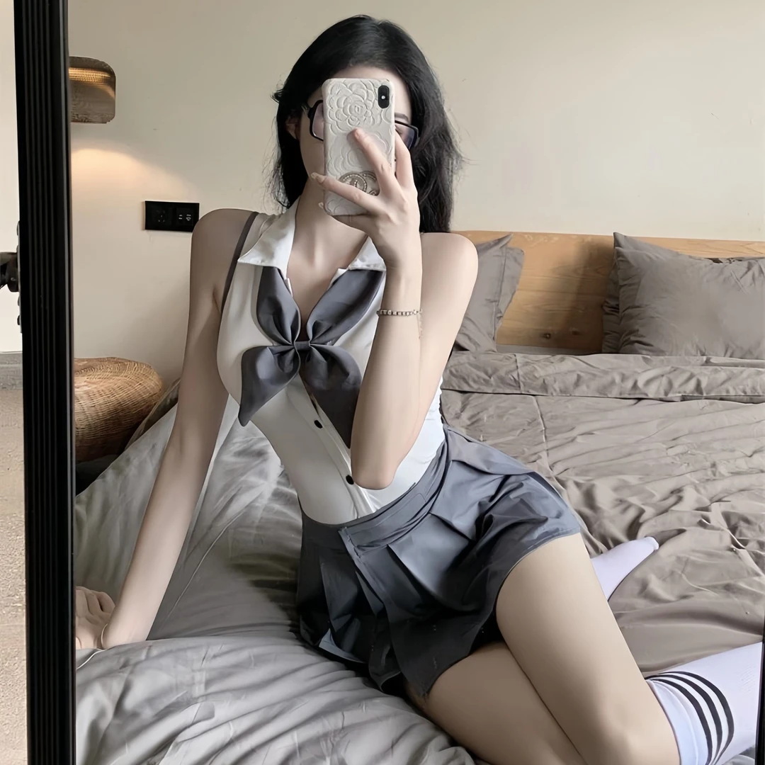 【学院风女友】紧身jk短裙新款女装制服套装三件套包臀轻奢高端甜美