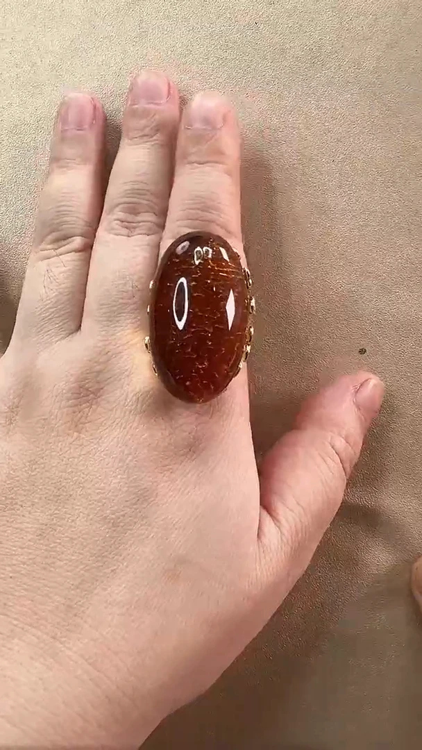 【闪购商品】琥珀戒指未镶嵌戒指
