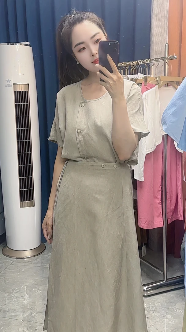 韩可儿苎麻夏款套装