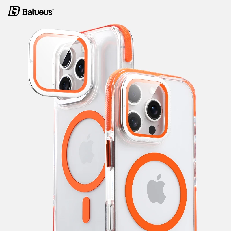 适用苹果16ProMax手机壳iPhone15Pro保护套透明磁吸镜头支架防摔