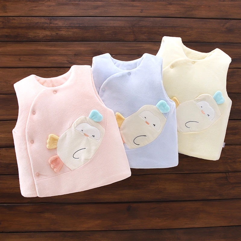 宝宝加厚棉马甲新生儿无袖上衣婴儿秋冬季外穿保暖坎肩儿童棉上衣