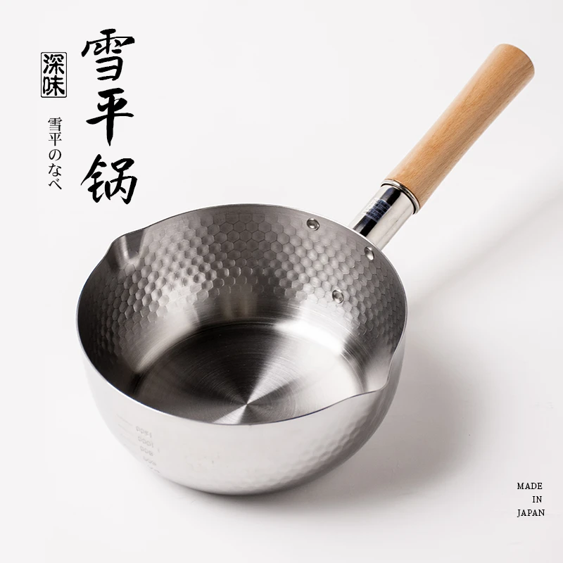 HASAMI-YAKI/波佐见烧深味不锈钢雪平锅家用料理煮面热牛奶辅食锅