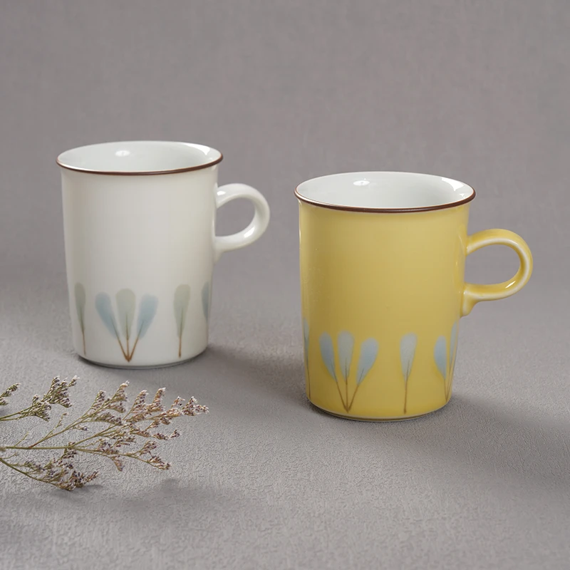 白山陶器羽毛系列碗盘马克杯陶瓷餐具套装日本进口波佐见烧