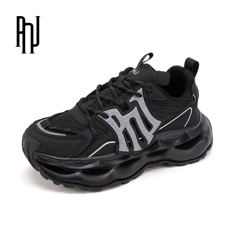 PNJ休闲老爹鞋时尚百搭夏季休闲透气潮流潮鞋厚底跑步网面秋季BJ