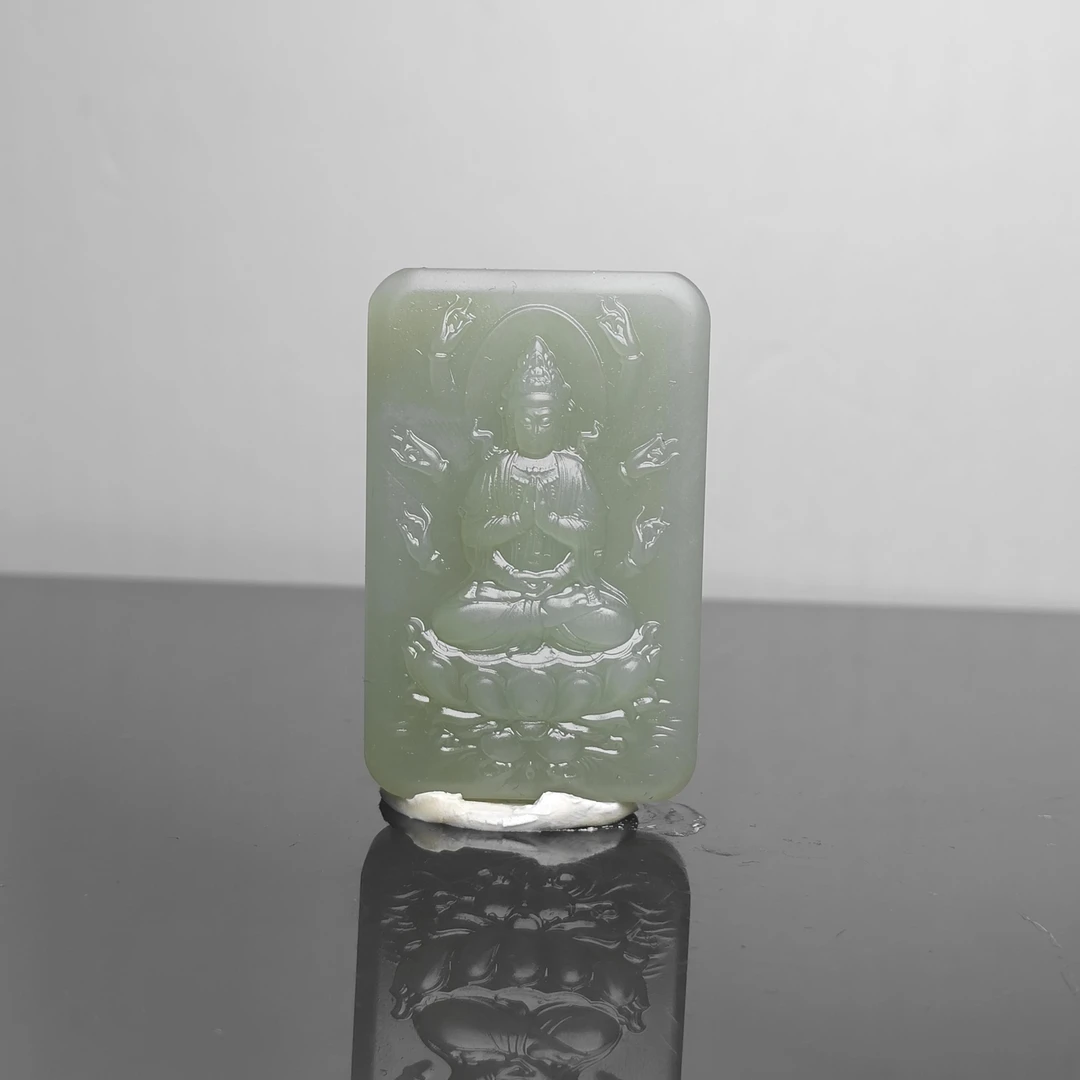 【豫人豫品】天然和田玉吊坠高端珠宝手工精雕挂件毛货定制C3187