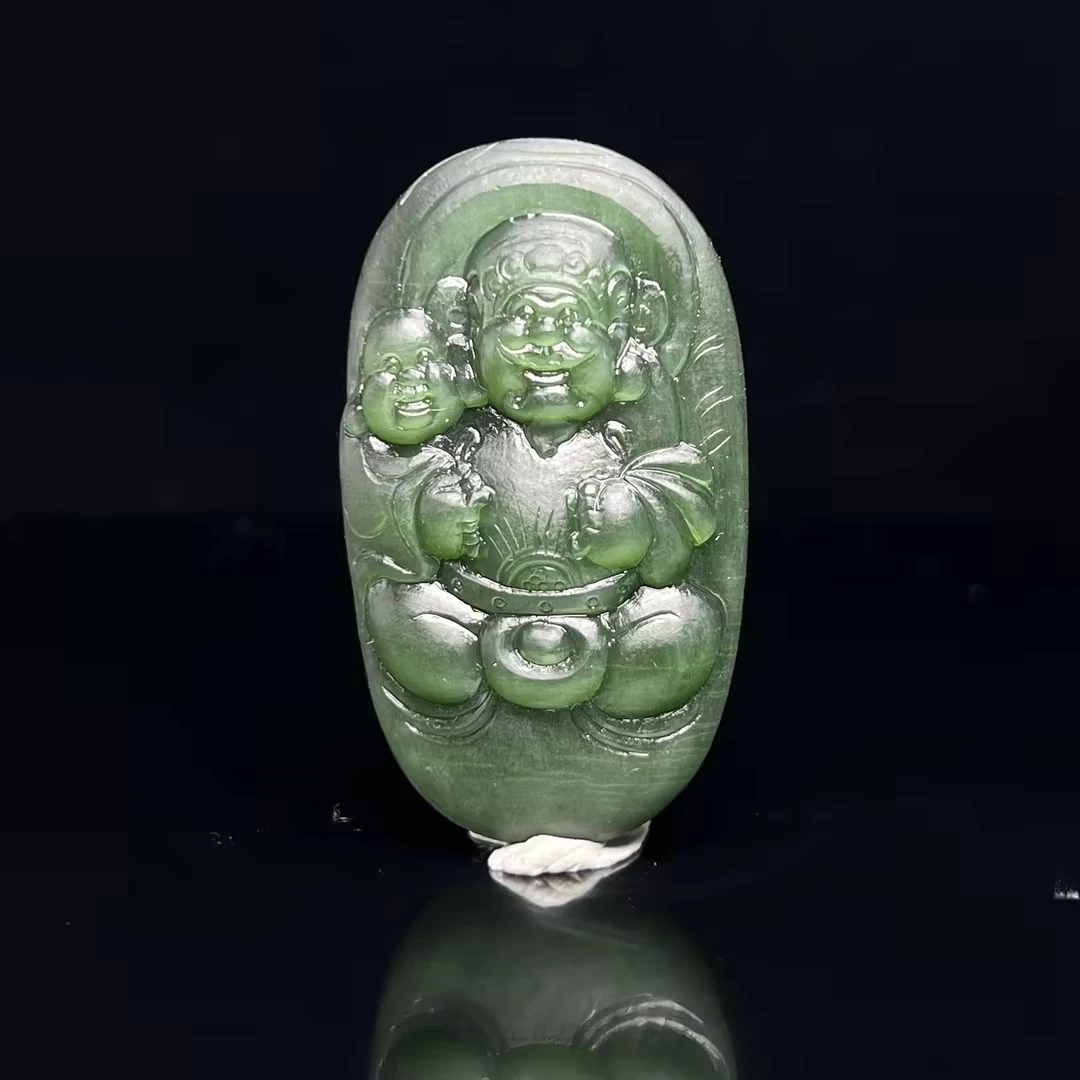 【豫人豫品】天然和田玉吊坠高端珠宝手工精雕挂件毛货定制C3040