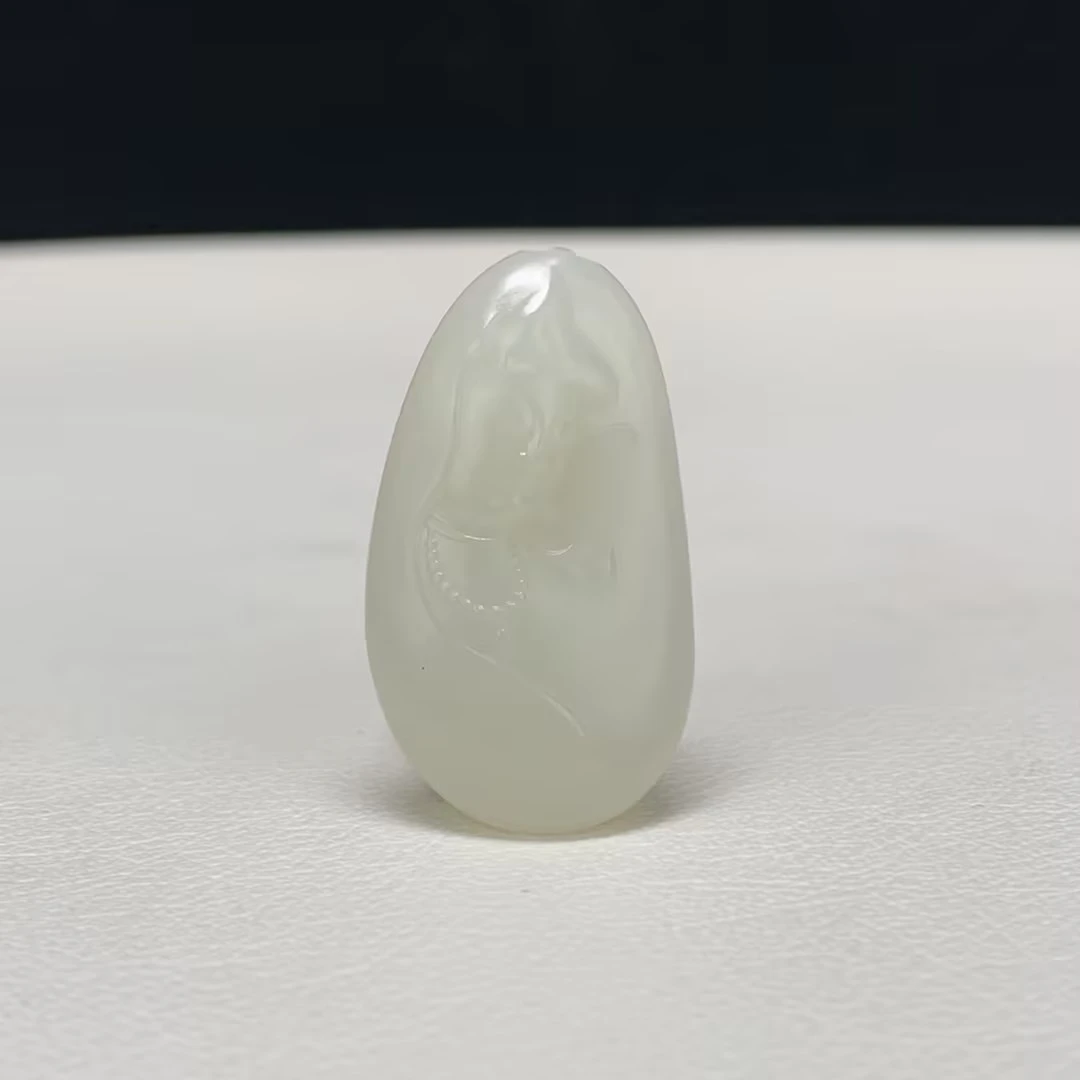 【豫人豫品】 和田玉吊坠羊脂白玉观音h293