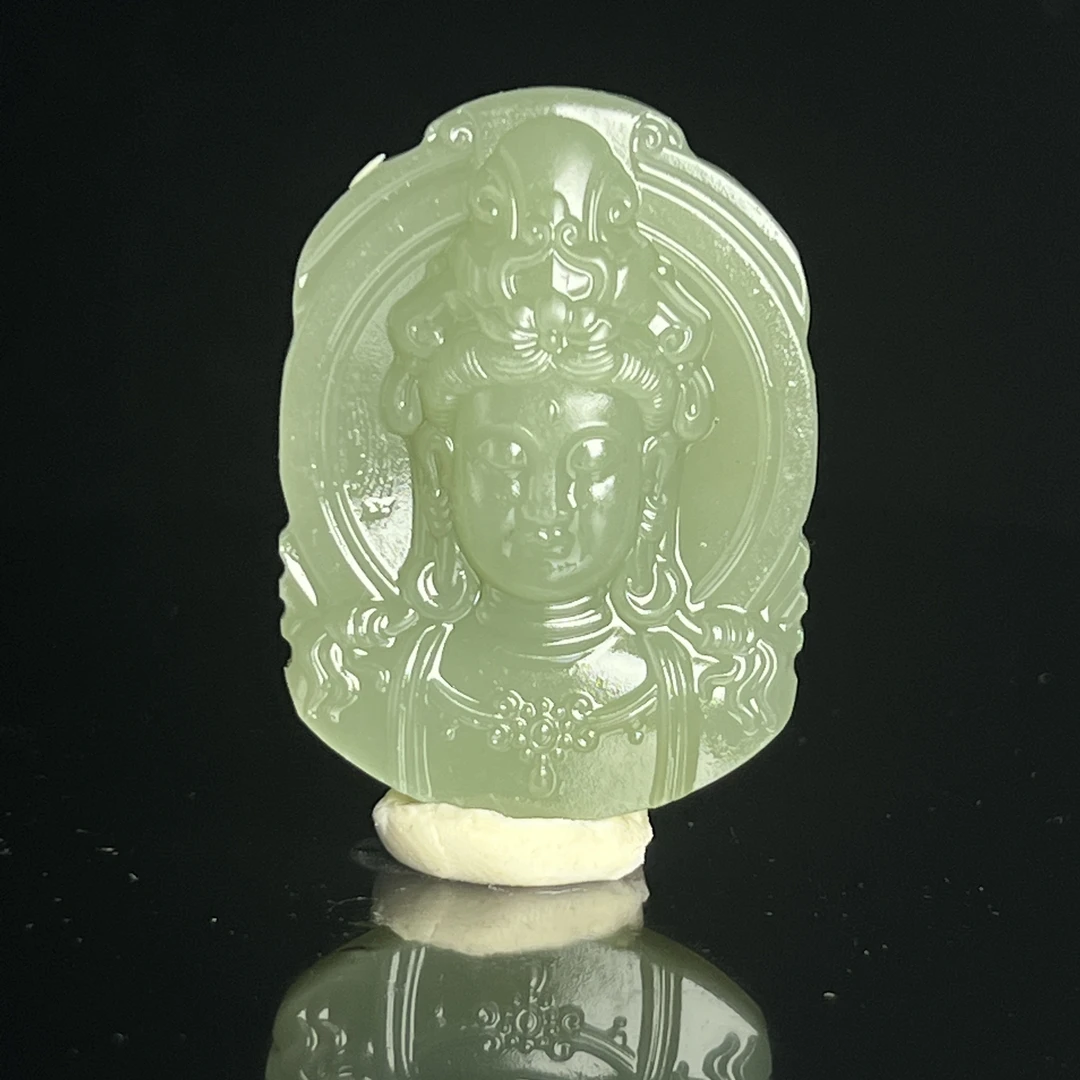 【豫人豫品】天然和田玉吊坠高端珠宝手工精雕挂件毛货定制C3175