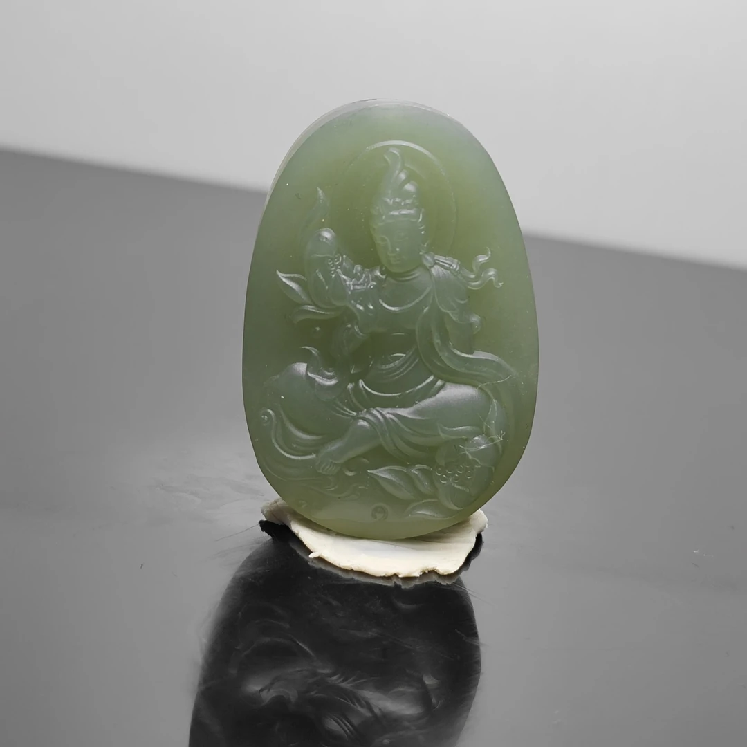 【豫人豫品】天然和田玉吊坠高端珠宝手工精雕挂件毛货定制C3344