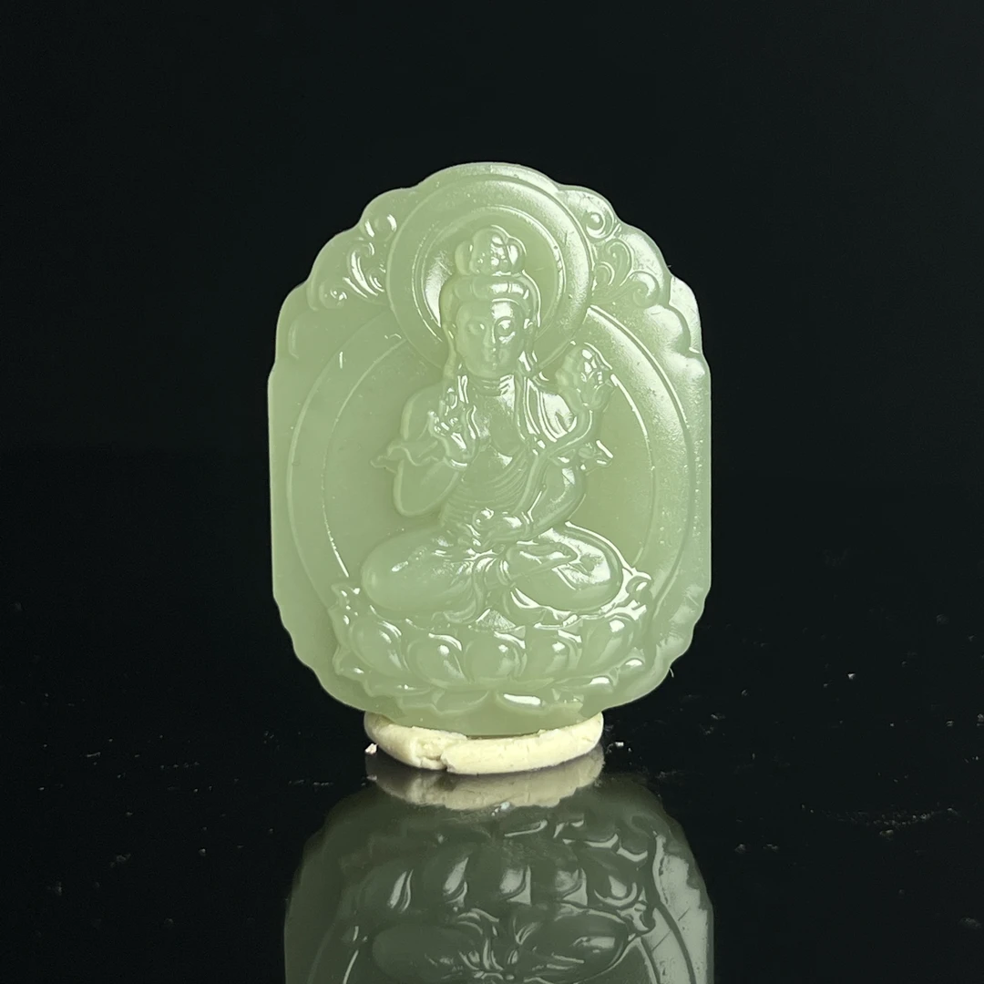 【豫人豫品】天然和田玉吊坠高端珠宝手工精雕挂件毛货定制C3167