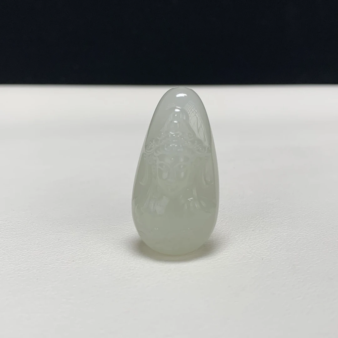 【豫人豫品】和田玉吊坠白晴观音首H189