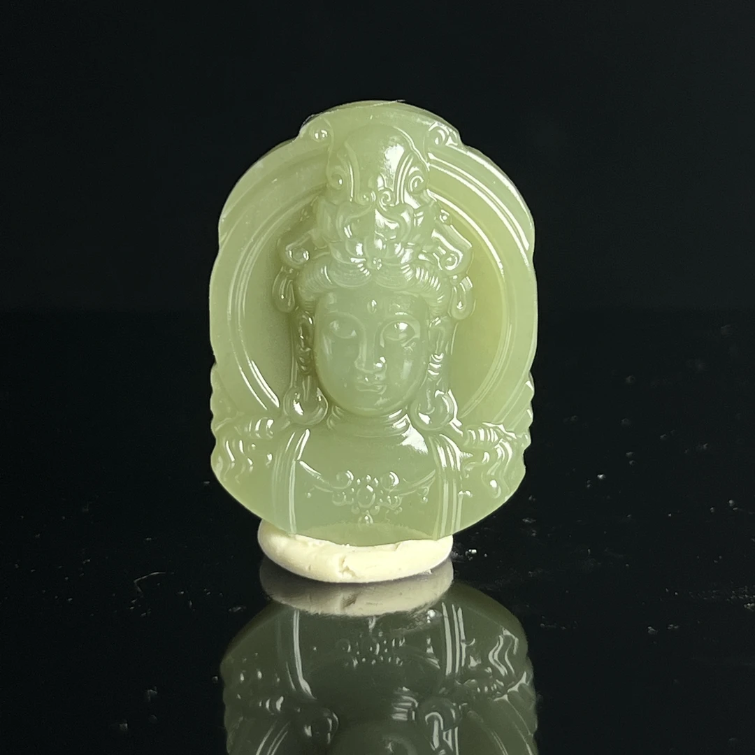 【豫人豫品】天然和田玉吊坠高端珠宝手工精雕挂件毛货定制C3194