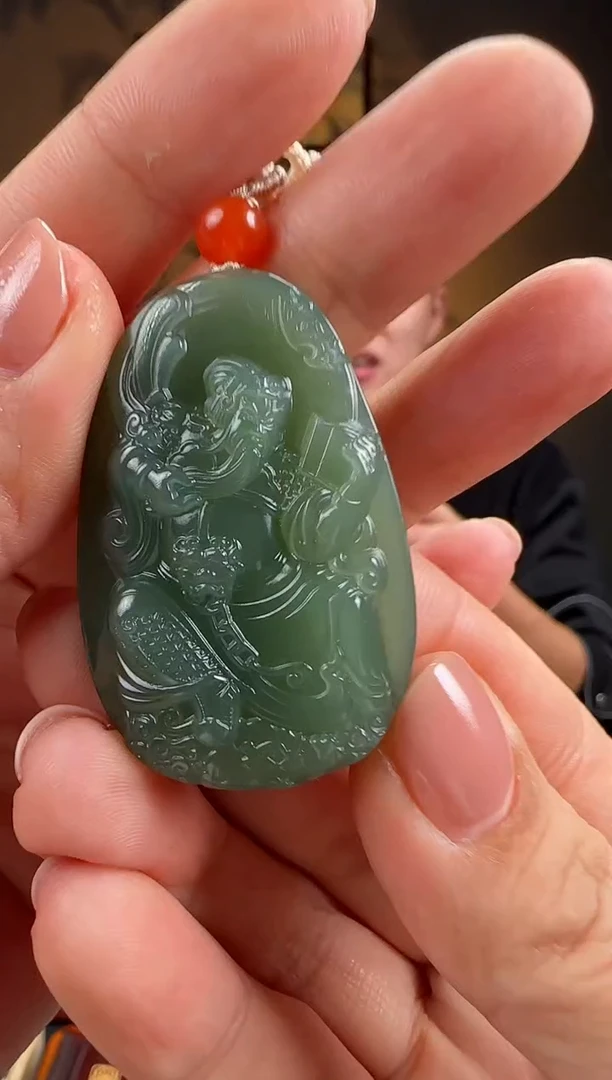 【闪购商品】和田玉吊坠未镶嵌晴水关公j3369