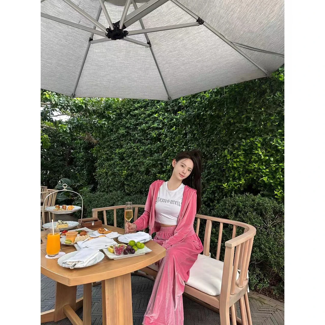 YZ68 芭比丝绒阔腿裤