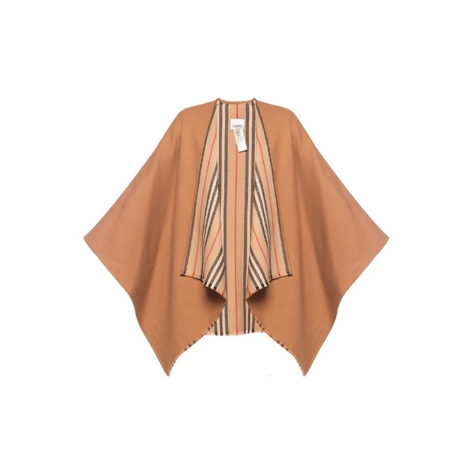 BURBERRY/博柏利纯色/格纹时尚百搭秋冬双面100%羊毛130*130披肩1