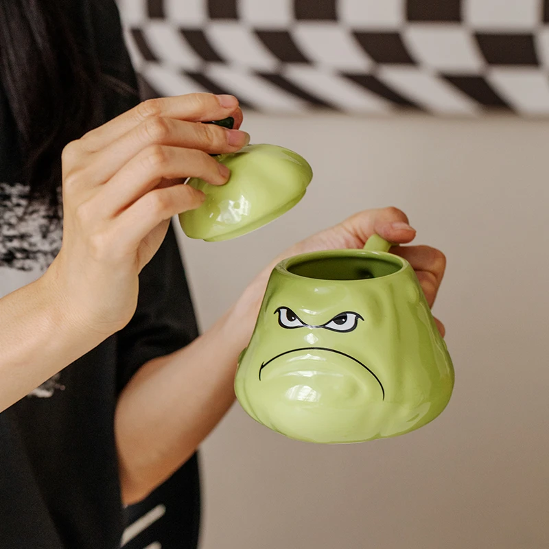 搞怪窝瓜杯稀奇古怪创意陶瓷瞪人个性马克杯超可爱生日礼物情侣杯