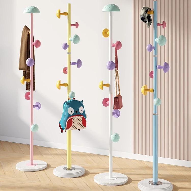 北欧轻奢铁艺挂衣架落地卧室网红创意家用衣帽架简易立式挂包架子