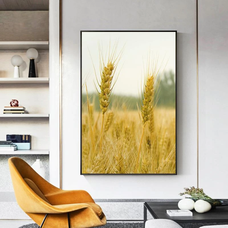 北欧客厅装饰画沙发背景墙轻奢风景挂画现代简约餐厅农家田园壁画