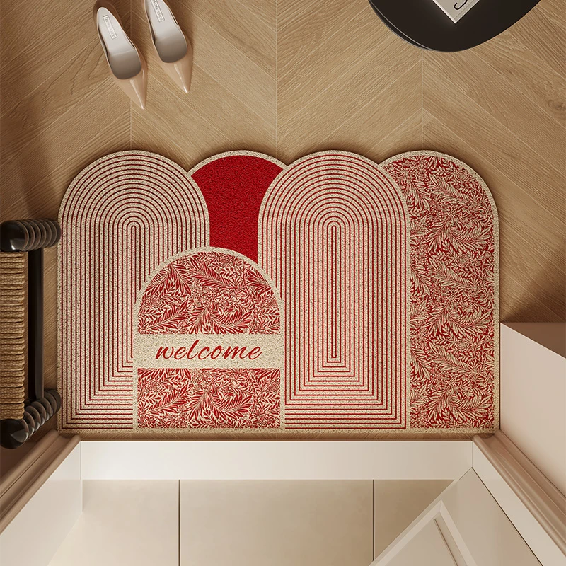 侘寂风高级感入户地垫2024新款丝圈进门可裁剪脚垫入门户门口地毯