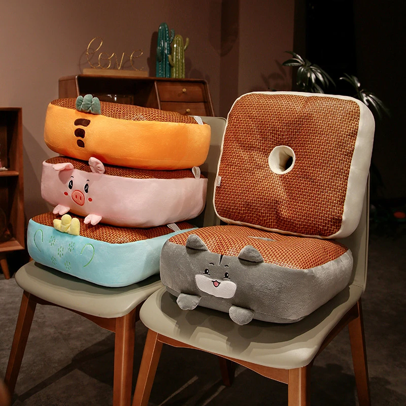 夏季凉席坐垫办公室久坐座椅垫靠垫蒲团椅子屁股垫子屁垫透气增高