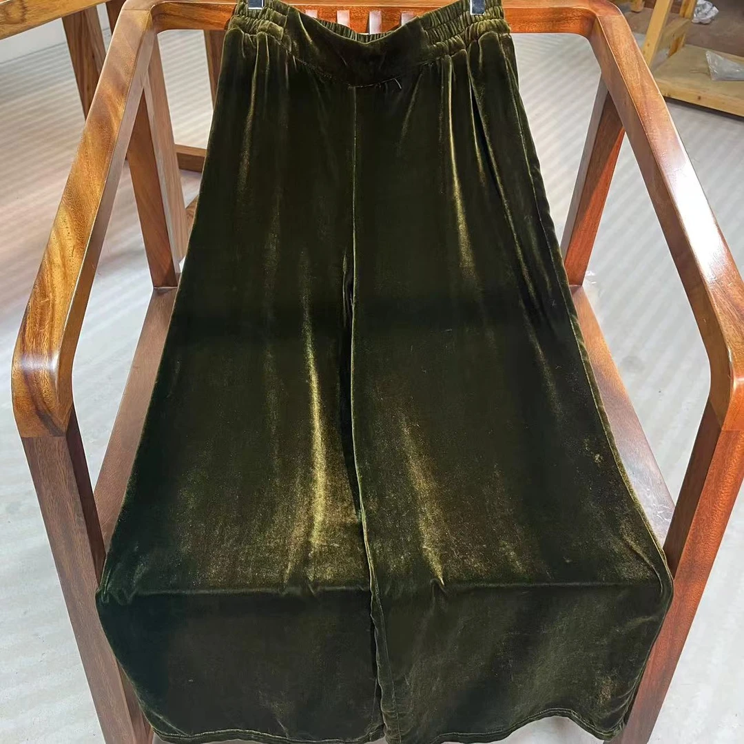 锦丝院【尘光】新中式特调色百搭直筒裤6536195简约气质