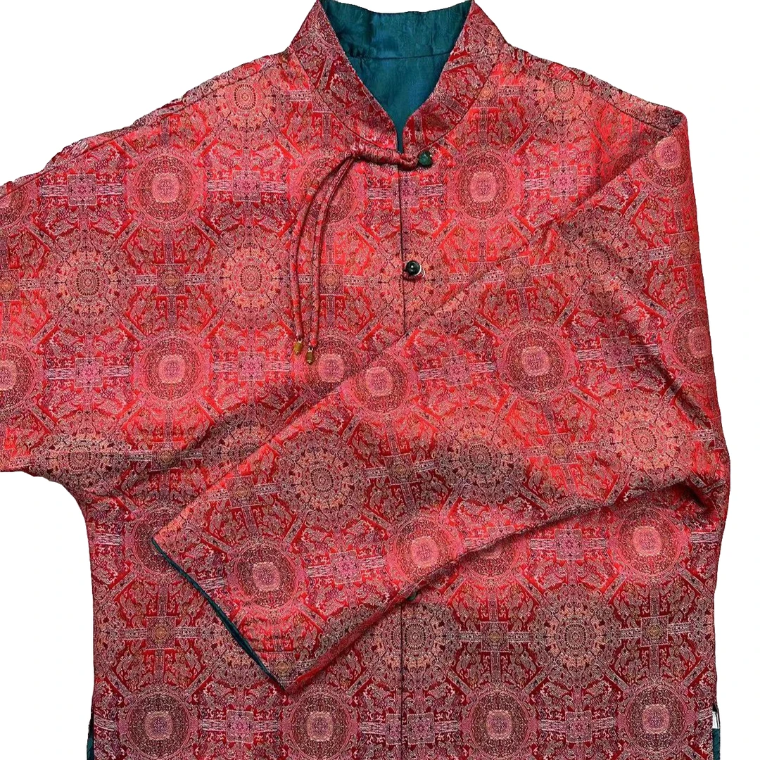 锦丝院孤品不补差【乾坤】 双面穿宋锦提花花萝轻奢外套661169