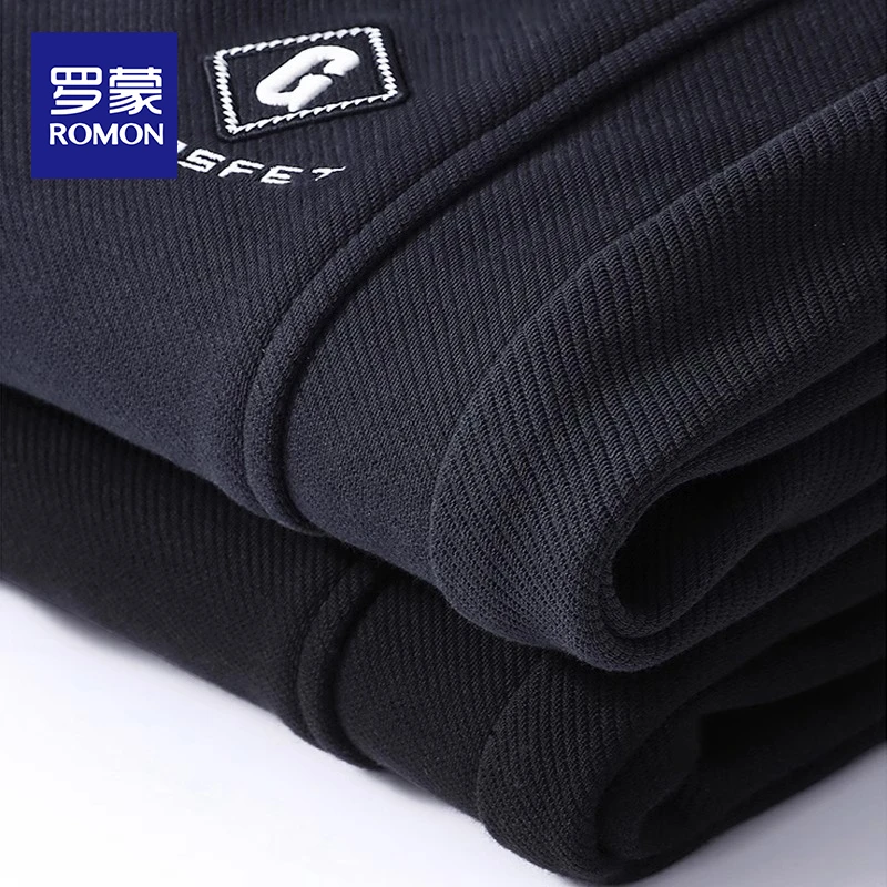 罗蒙休闲裤男士2025新款宽松百搭束脚卫裤男款秋冬季加绒运动裤男