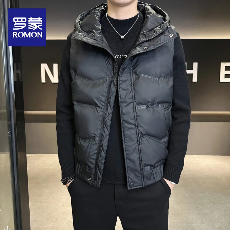 罗蒙2025新款棉马甲男款冬季加厚高端保暖背心短款百搭马夹外套男