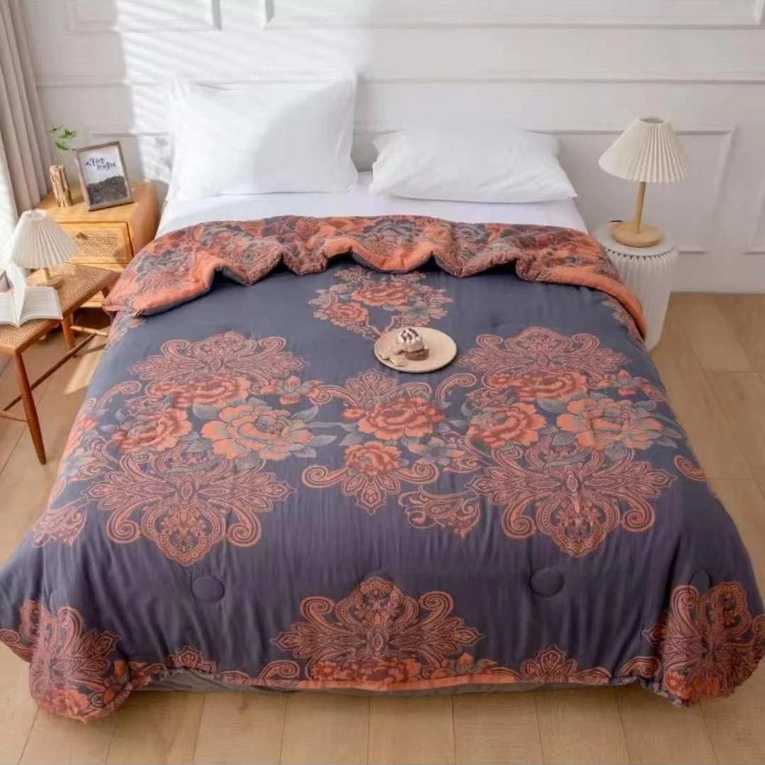 【花海】150*200高定A类母婴级双层纱3斤左右可机洗水洗春秋被