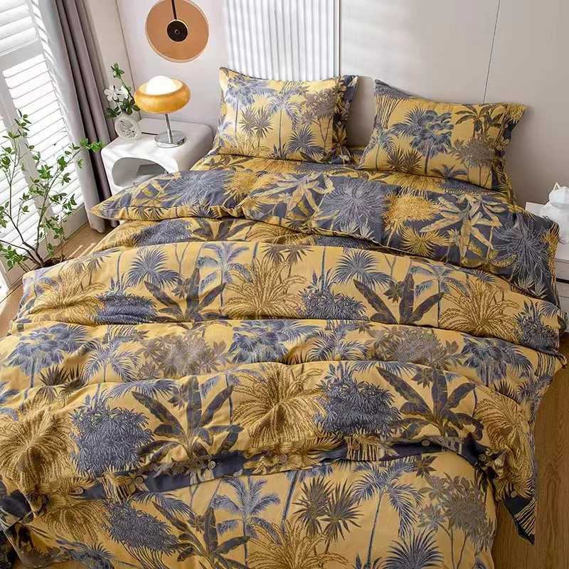 【椰林】150*200纯棉双层纱4斤多功能亲肤A类有氧色纱春秋冬被子