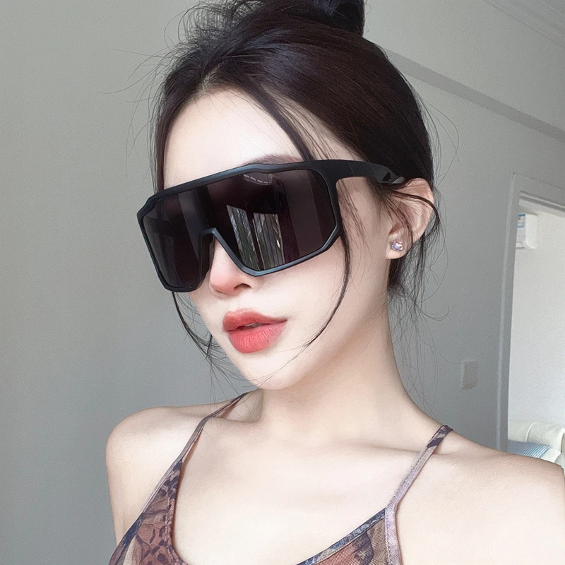 超大框防风沙骑行眼镜女款潮遮阳全包围登山护目镜大脸太阳眼镜男