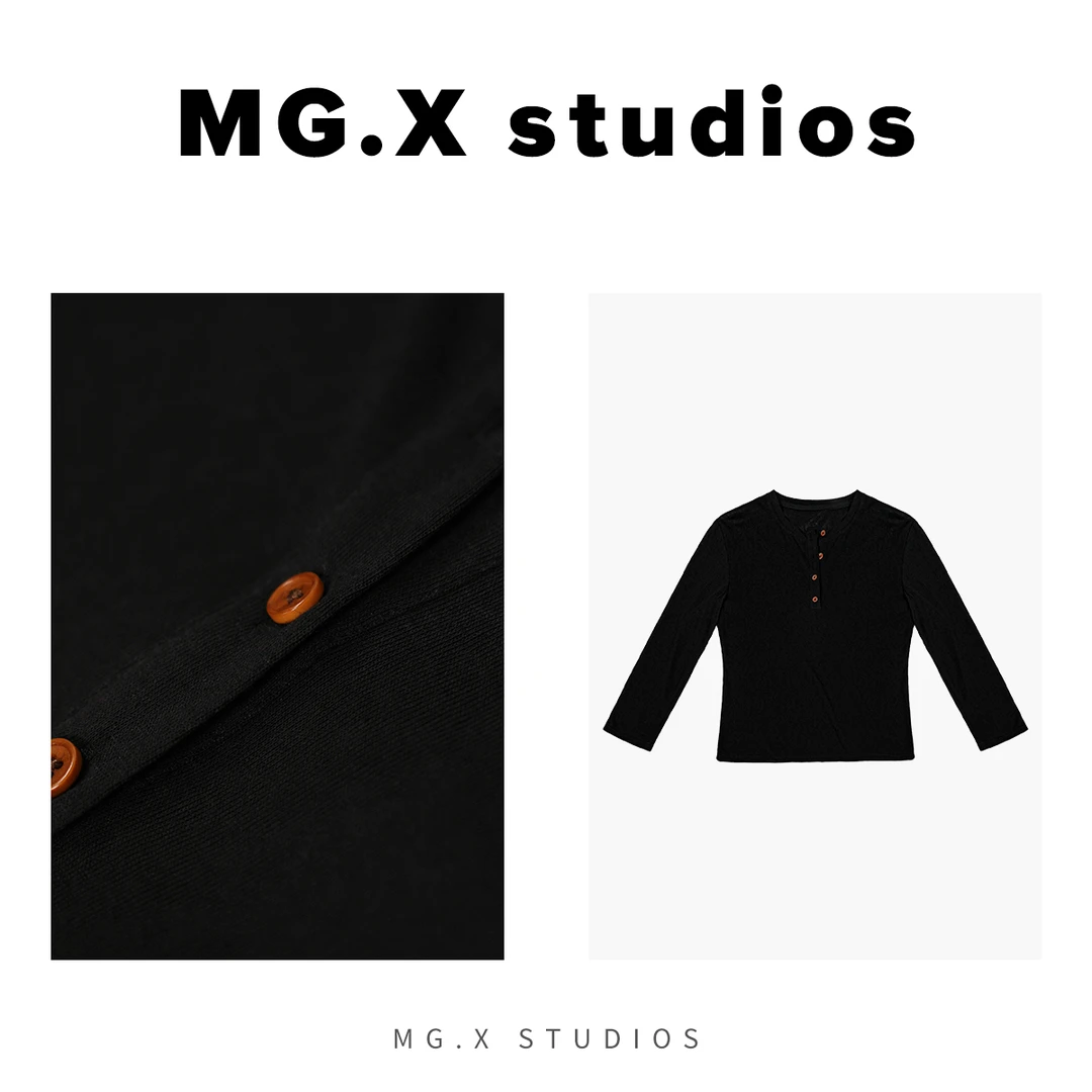 【低语】MGX 24年新款轻奢气质修身百搭针织衫女舒适简约上衣MO-651