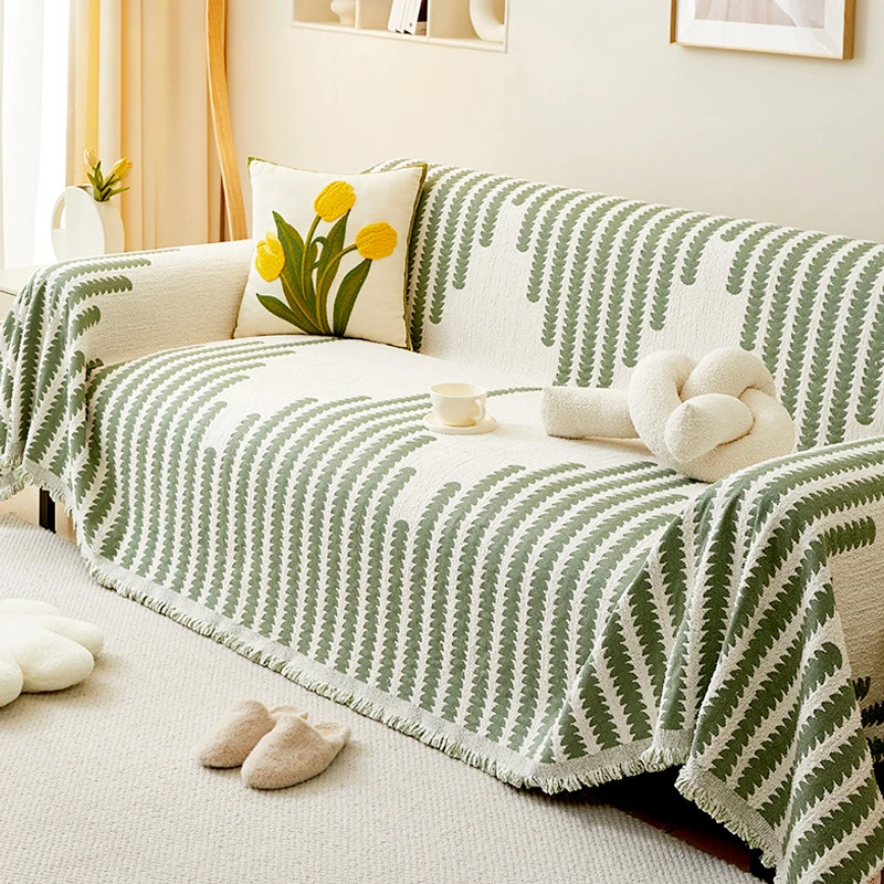 网红百搭沙发巾盖毯四季通用加厚防猫抓沙发盖布全包沙发套罩坐垫