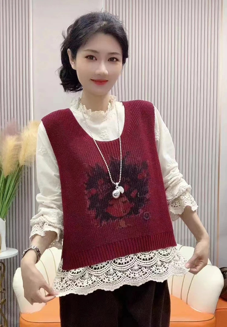 2416小女孩针织马甲