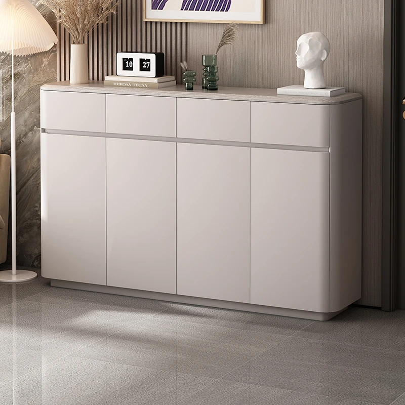 意式轻奢鞋柜家用门口入户外楼道新款2024爆款隔断柜玄关柜一体柜