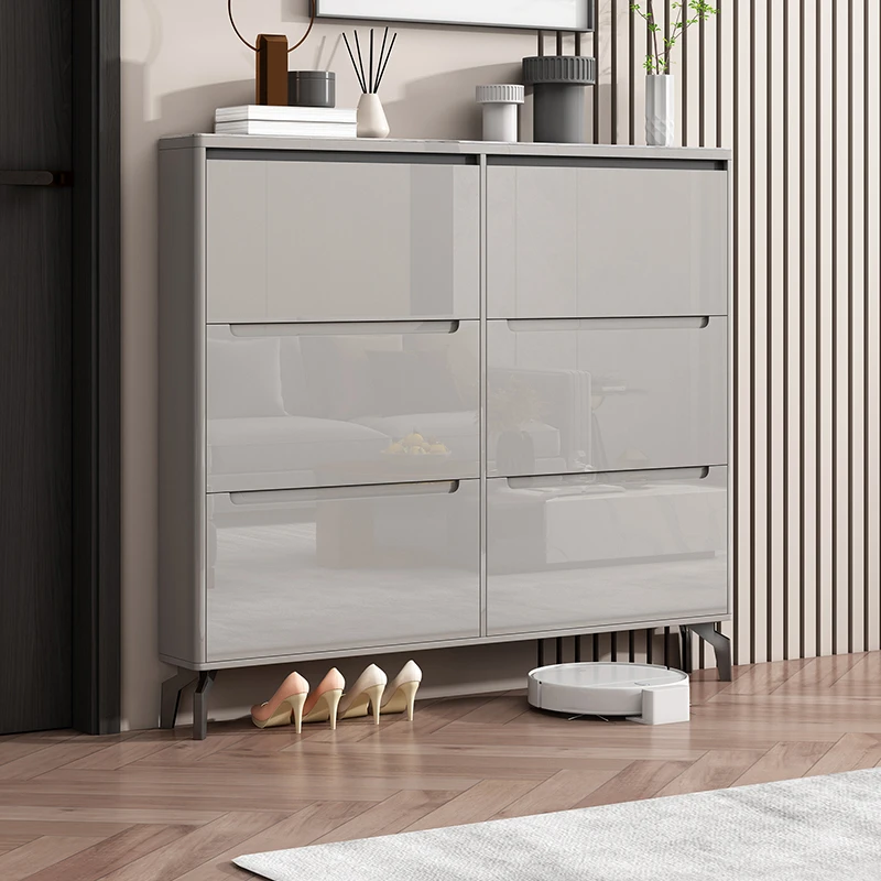 超薄翻斗17cm鞋柜家用门口简约现代新款2024爆款小户型玄关柜极窄