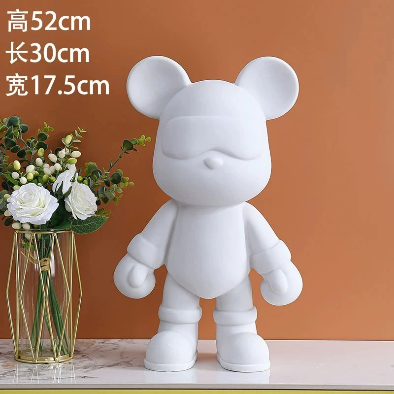 【现场定制】32cm酷酷熊树脂DIY手工潮玩摆件【不支持退换】 熊大