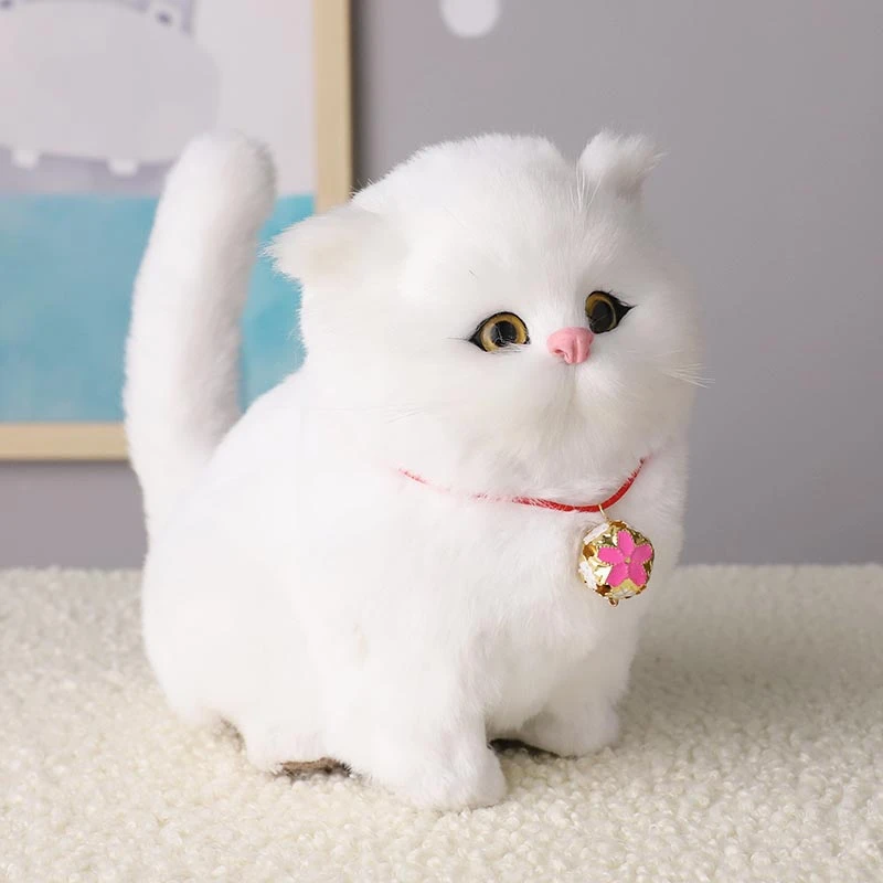 会叫可爱的小猫咪玩偶儿童玩具仿真猫咪摆件毛绒玩偶男女生日礼物